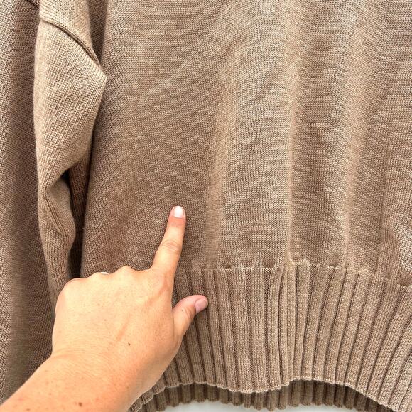 Her The Label Stockholm Sweater Turtleneck Long Sleeve Brûlée Tan Camel Wool - Picture 9 of 9